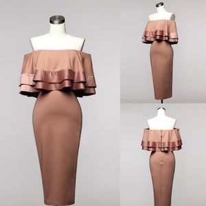 Entry's Ruffle Off the Shoulder Dress in Plum Pink
